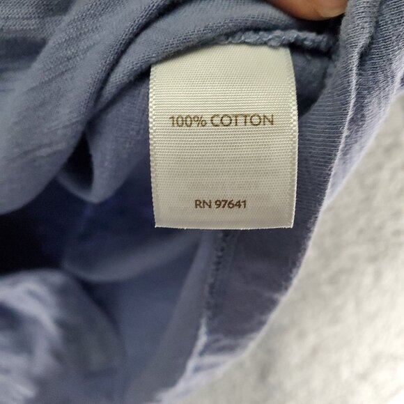 J. Jill Top Women’s Size Medium Blue Button-Up Long Sleeve 100% Cotton Shirt - Picture 3 of 9